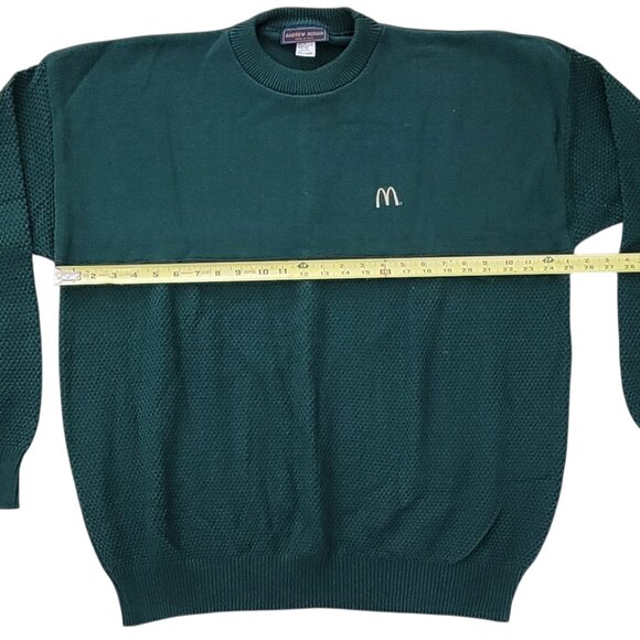 Vintage McDonald’s Crew Neck Sweater XXXL Green Cotton Logo USA Andrew Rohan NEW - Picture 9 of 12